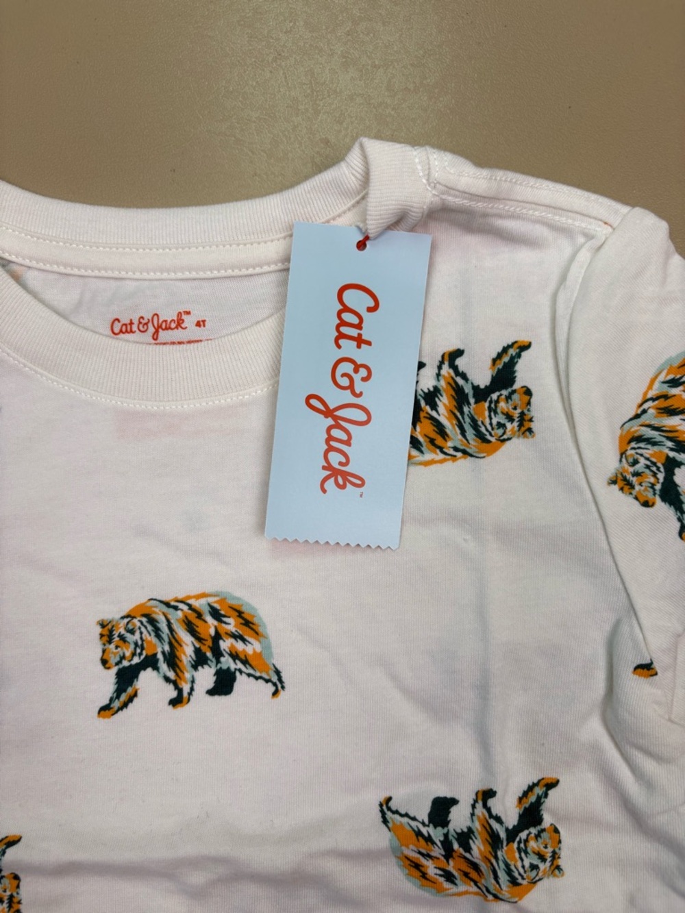 Cat Jack Boys 4T T Shirt Bundle 3 Pack Tiger Stripe Raglan Short Sleeve - Picture 3 of 15